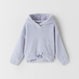 NWT Zara 9-12m blue lavender chenille sweater